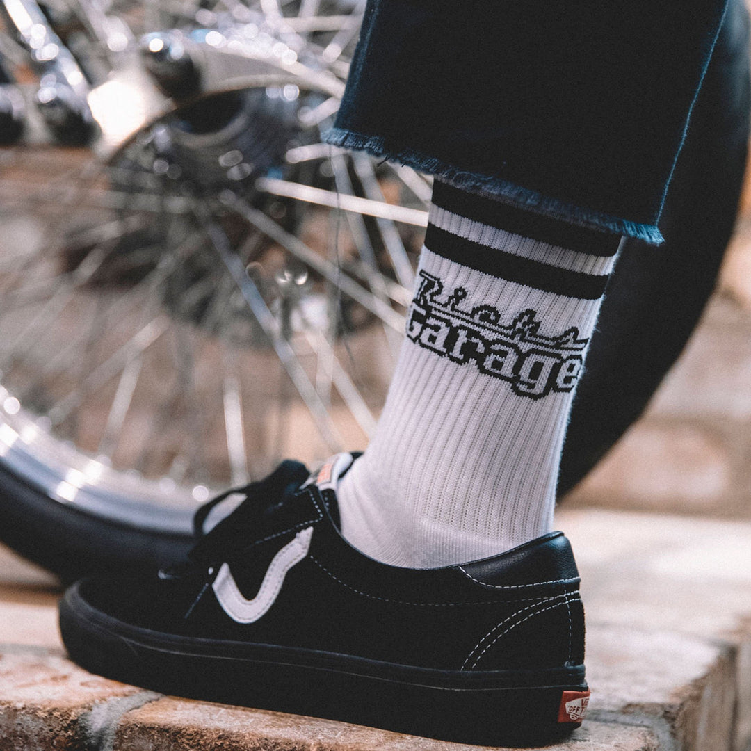 Ricks Tube Socks - White/Black