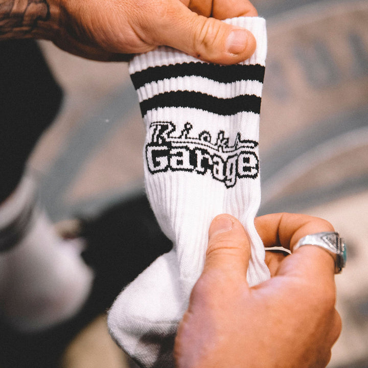 Ricks Tube Socks - White/Black