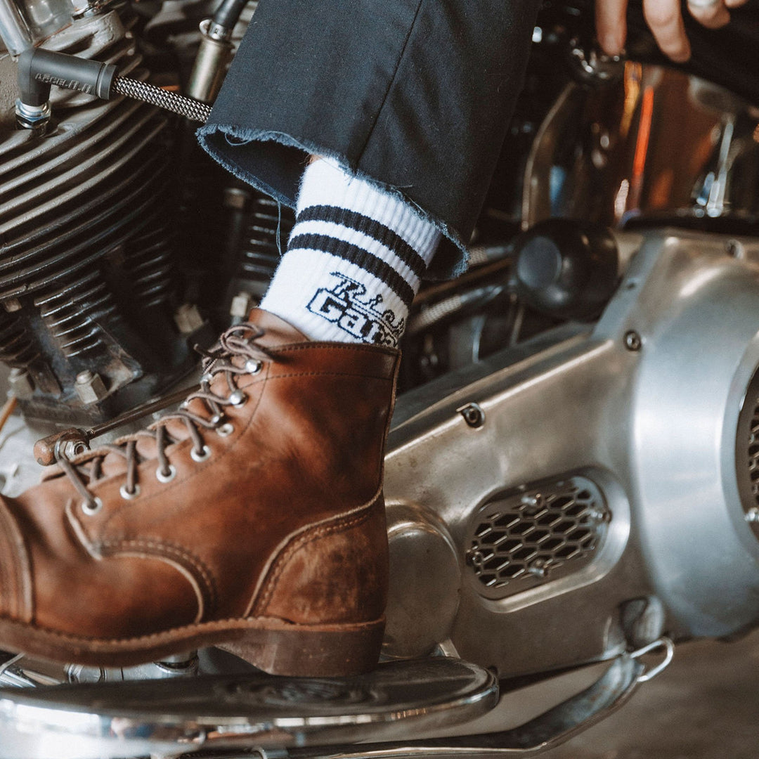 Ricks Tube Socks - White/Black